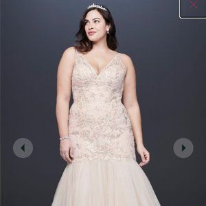 Oleg Cassini Mermaid Wedding Dress Size 22W